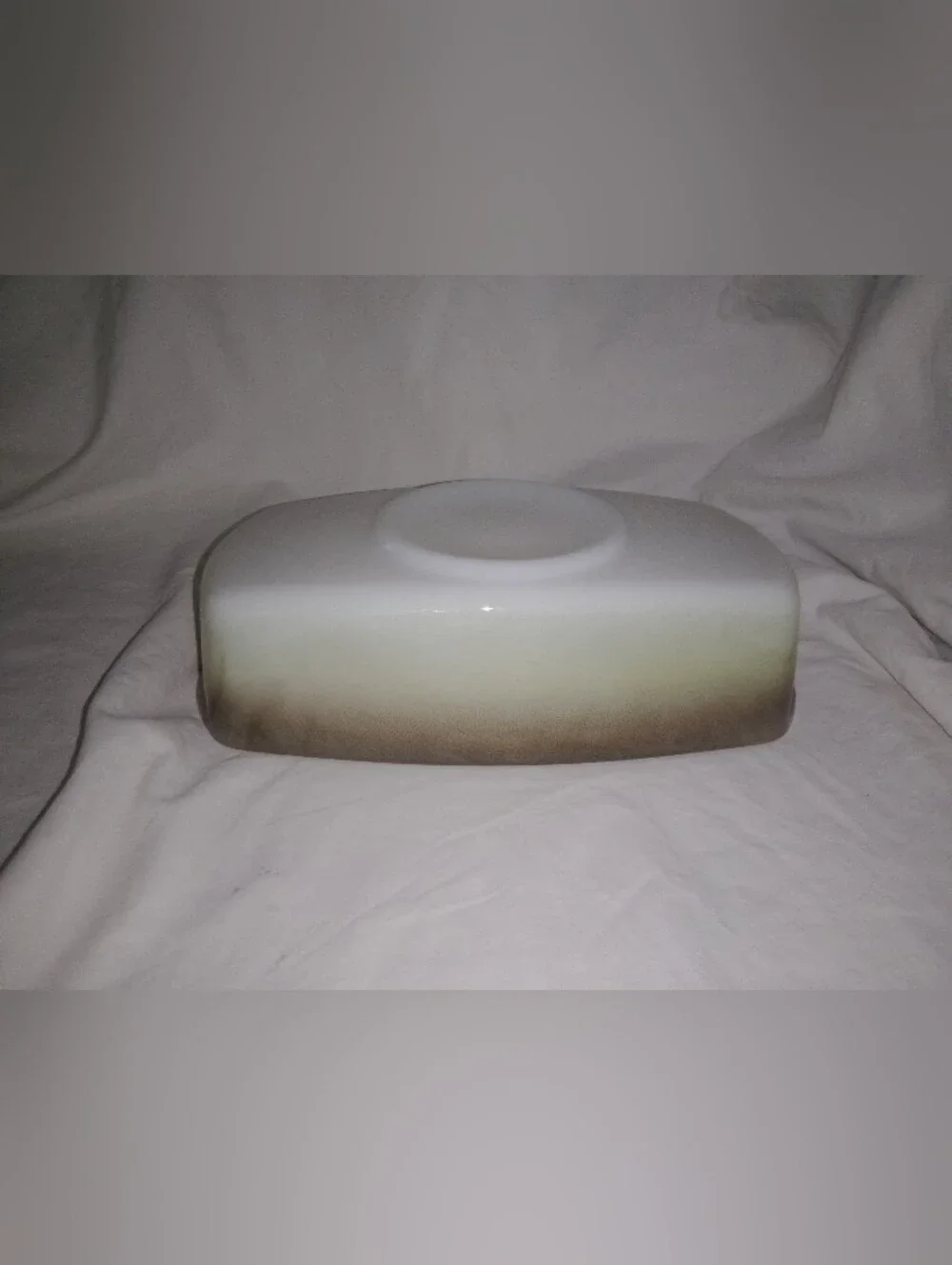 Vintage Federal Glass Mesa Moss Bread Loaf Pan 9 3/4
